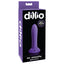 Mr. Smoothy Dildo With Suction Cup has a slightly bulbous head + tapered tip for easy entry & a harness-compatible suction cup base for hands-free vaginal or anal play. Purple-package.