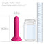 Mr. Smoothy Dildo With Suction Cup has a slightly bulbous head + tapered tip for easy entry & a harness-compatible suction cup base for hands-free vaginal or anal play. Dimension.