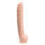 This huge dildo is moulded directly from the enormous penis of legendary pornstar Dick Rambone, with a thick veiny shaft & suction cup base for versatile play. Flesh.