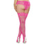 Dreamgirl Stay-Up Neon Fishnet Back Seam Thigh-High Stockings - Curvy feature a classic fishnet pattern & an elongating back seam detail w/ silicone-lined lace tops to stay up on their own. (2)