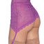 Dreamgirl Stretch Lace Ruched Garter Slip Chemise & G-String has a ruched design to hug your curves & raised hems on both sides to expose the matching G-string panty. (4)