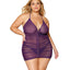  Dreamgirl Stretch Mesh Ruched Zip-Up Chemise & G-String - Curvy has a V-neck to show off your cleavage while the front & rear ruching hugs your curves. (5)