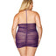  Dreamgirl Stretch Mesh Ruched Zip-Up Chemise & G-String - Curvy has a V-neck to show off your cleavage while the front & rear ruching hugs your curves. (6)