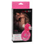 Dual Clit Flicker Vibrating Cockring - dual ring cockring w tongue and 3 speed bullet. Pink, box