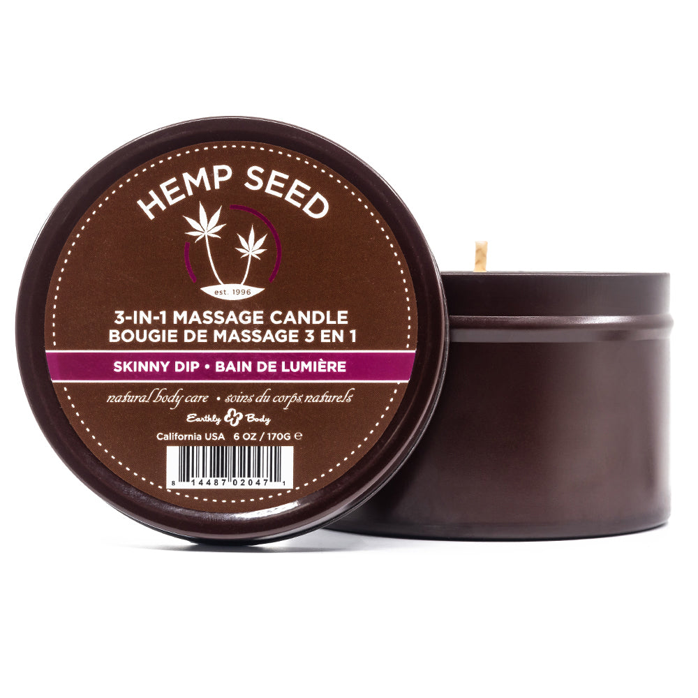 This 3-In-1 Hemp Seed Massage Candle provides romantic light & can be used as moisturiser or warm massage oil once melted (2)