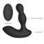 ElectroShock Remote Control Vibrating E-Stimulation Prostate Massager has 10 vibration speeds & 5 e-stim speeds that only activate once the toy is in position, preventing unintentional shocks. Material & charging point.