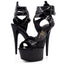 Ellie Shoes Athena 6" Stiletto Triple Strap Platform Sandal is inspired by gladiator shoes & has a 2" platform + 6" stiletto spike heel made from the same solid piece for a sturdier base. Black. (5)
