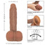 Emperor Ballsy 6" Dong - flexible dildo is made from Pure Skin material, with a realistic sculpted phallic head, veiny shaft & lifelike moveable testicles, suction cup base. Brown 6