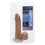 Emperor Ballsy 6" Dong - flexible dildo is made from Pure Skin material, with a realistic sculpted phallic head, veiny shaft & lifelike moveable testicles, suction cup base. Brown 7