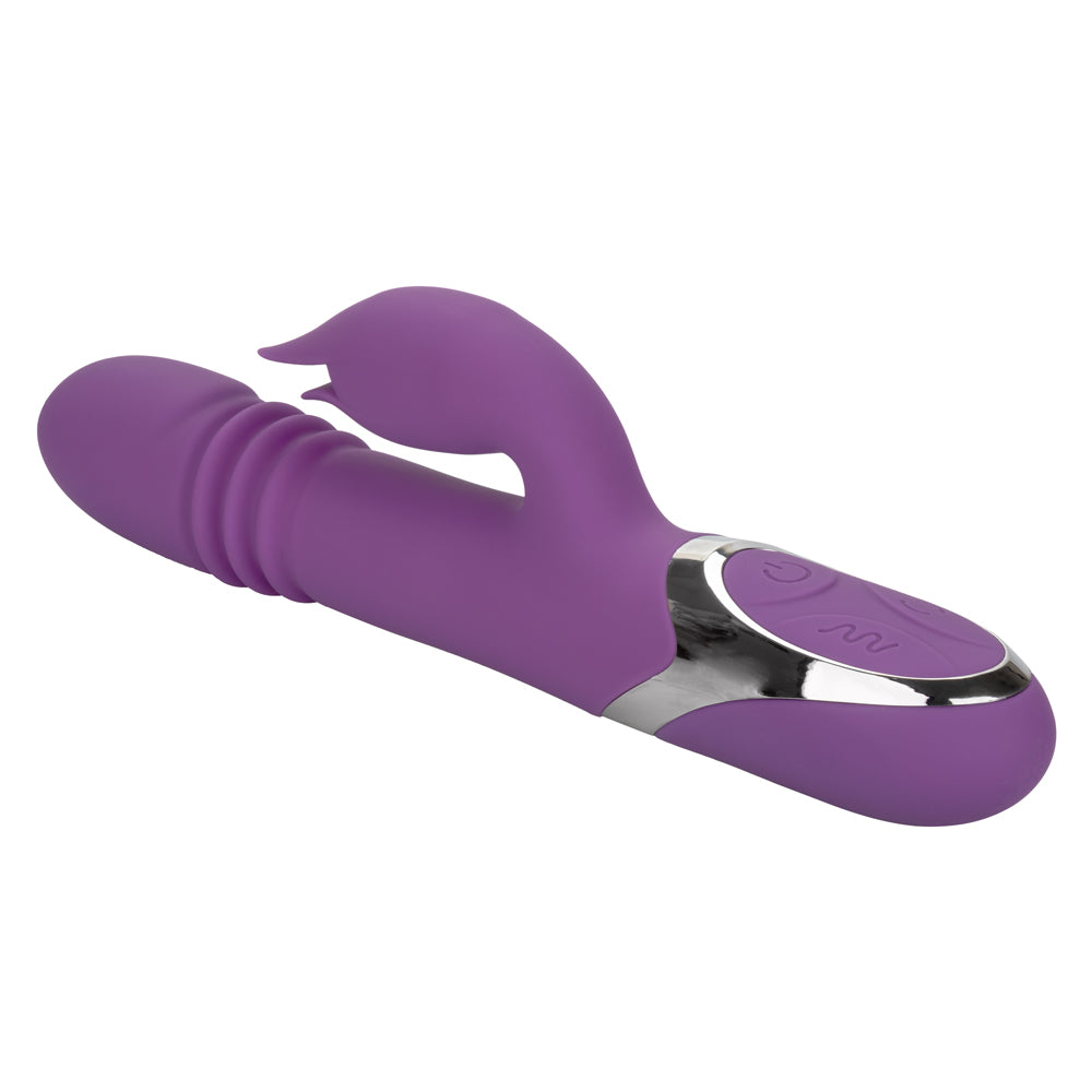 Enchanted Kisser - Thrusting Rabbit Vibrator -has 4 shaft rotation modes, 4 thrusting functions & 12 vibration functions to pleasure your G-spot & clitoris. Purple 5
