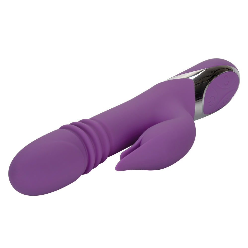 Enchanted Kisser - Thrusting Rabbit Vibrator -has 4 shaft rotation modes, 4 thrusting functions & 12 vibration functions to pleasure your G-spot & clitoris. Purple 6