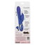 Enchanted Teaser - Thrusting Rabbit Vibrator - has 4 shaft rotation modes, 4 thrusting functions & 12 vibration functions to pleasure your G-spot & clitoris. Blue, back of box