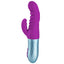 FemmeFunn Essenza - Thrusting Rabbit Vibrator - textured G-spot shaft & clitoral arm for blended pleasure & 7 real-feel thrusting modes + 3 external vibration settings. Purple