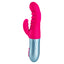 FemmeFunn Essenza - Thrusting Rabbit Vibrator - textured G-spot shaft & clitoral arm for blended pleasure & 7 real-feel thrusting modes + 3 external vibration settings. Pink