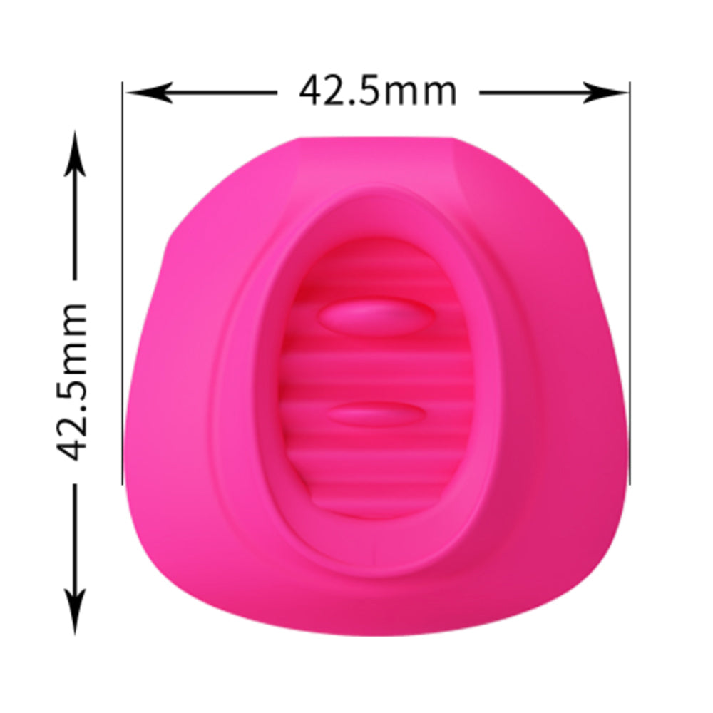Pretty Love - Estelle - dual tongue-like stimulator with 12 speeds & patterns. rechargeable. pink, size details