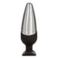 Executive Dual Surface Metal & Silicone 4.5" Anal Plug - half-silicone, half-metal butt plug has a tapered body and flared base and is great for temperature play. 4