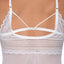 Exposed Modern Romance Mesh Babydoll & Split-Crotch Panty has a sheer split-hem babydoll w/ dotted, scalloped patterns & an open-crotch tanga panty for easy access to your intimate assets... (4)