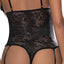 Exposed Ooh La Lace Black Cupless Crotchless Gartered Teddy is made from black floral lace & shows your bust + crotch with a cupless, crotchless design for easy intimate access. (5)