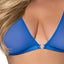 Exposed Sassy Cobalt Mesh Bra, Garter & Panty Lingerie Set comes w/ a wire-free triangle-cut bra, suspenders & bikini-cut panty in sheer blue mesh for a simple look that lets your body shine. (3)