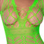 Exposed Seamless Shredded Cutout Net Dress reveals your body all over w/ an open weave that's great for layering or wearing on its own at clubs, festivals & glow parties. (3)