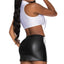 Exposed Sexy CEO Crop Top & Wet Look Miniskirt Costume includes a white collar tie-up crop top & a black wet look miniskirt to show you're keen to get down to business. (2)