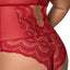 Exposed Halter Neck Lace Keyhole Teddy With Snap Crotch has a sheer bust & alluring cutouts at your navel + mid-back to keep onlookers' minds wandering. (4)
