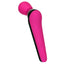 PalmPower Extreme - powerful wireless wand vibrator has an ergonomically curved head + flexible neck to deliver 7 vibration modes & speed control. Pink, back