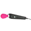PalmPower Extreme - powerful wireless wand vibrator has an ergonomically curved head + flexible neck to deliver 7 vibration modes & speed control. Pink, USB cable incl