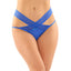 Fantasy Lingerie Daphne Brazilian Cutout Crossover Panties show off your waist & hips with criss-cross patterned lace straps that outline hip cutouts. Royal blue.