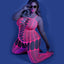 Fantasy Lingerie Glow Hypnotic Crotchless Fishnet Bodystocking has a honeycomb fishnet weave & suspender-like keyholes attached to the thigh-high stockings. (5)