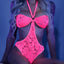 Fantasy Lingerie Glow Impress Me Cutout Lace Cage Back Bodysuit has a lace pattern, side cutouts & barely-there open cage strap back to expose plenty of skin.