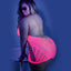 Fantasy Lingerie Glow Shock Value Halter Net Dress hugs your figure in stretch net material & exposes your skin w/ fishnet cutouts & a low back. Pink. (4)