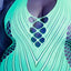 Fantasy Lingerie Glow Shock Value Halter Net Dress hugs your figure in stretch net material & exposes your skin w/ fishnet cutouts & a low back. Green. (3)