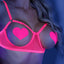 Fantasy Lingerie Glow Sweet Escape Cupless Bra & Crotchless Panty Set lingerie set has a cupless bra & crotchless high-waisted panty to show off all your assets in the dark or under black lights. (3)