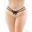 Fantasy Lingerie Zinnia Butterfly Pearl G-String - Curvy have strappy hip details & a sequinned butterfly panel w/ stimulating pearls to arouse your intimate area. Black.