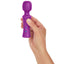 FemmeFunn Ultra Wand Mini Vibrator Info prevents hand cramps + fatigue & packs 10 vibration settings + a powerful Boost mode into a travel-friendly body. Purple-on hand.