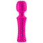 FemmeFunn Ultra Wand Mini Vibrator Info prevents hand cramps + fatigue & packs 10 vibration settings + a powerful Boost mode into a travel-friendly body. Pink.