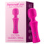 FemmeFunn Ultra Wand Mini Vibrator Info prevents hand cramps + fatigue & packs 10 vibration settings + a powerful Boost mode into a travel-friendly body. Pink-package.