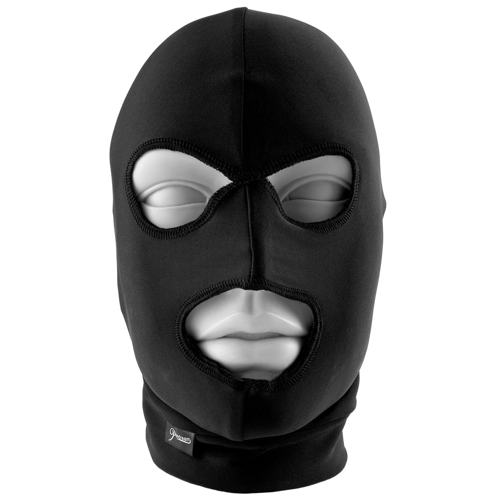 Fetish Fantasy Series Spandex Hood - Limited Edition has 3 openings for the wearer's eyes & mouth so they can watch their Dom & give oral pleasure. (2)