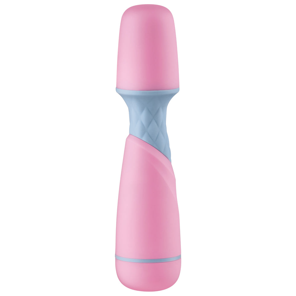 FemmeFunn - Ffix Wand - mini vibrating wand is packed w/ a powerful motor for 10 vibration modes in a velvety-soft waterproof finish. Light Pink (2)