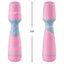 FemmeFunn - Ffix Wand - mini vibrating wand is packed w/ a powerful motor for 10 vibration modes in a velvety-soft waterproof finish. Light Pink, size details