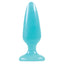Firefly pleasure glow in the dark anal plug - medium has a suction cup base for hands-free fun & a tapered shape for more comfortable insertion. Blue.