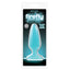 Firefly pleasure glow in the dark anal plug - medium has a suction cup base for hands-free fun & a tapered shape for more comfortable insertion. Blue-box.