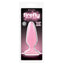 Firefly pleasure glow in the dark anal plug - medium has a suction cup base for hands-free fun & a tapered shape for more comfortable insertion. Pink-package.