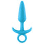 Firefly - Prince - Medium - GITD butt plug has a tapered tip & curved stopper base w/ pull ring handle for easy insertion & removal. Blue