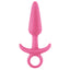 Firefly - Prince - Medium - GITD butt plug has a tapered tip & curved stopper base w/ pull ring handle for easy insertion & removal. Pink