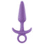Firefly - Prince - Medium - GITD butt plug has a tapered tip & curved stopper base w/ pull ring handle for easy insertion & removal. Purple