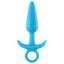 Firefly - Prince - Small - GITD anal plug has a tapered tip & curved ring handle for easy insertion & removal. Blue