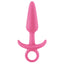 Firefly - Prince - Small - GITD anal plug has a tapered tip & curved ring handle for easy insertion & removal. Pink