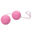 First Time® - Duo Love Balls, weighted pair of kegel balls have silky-smooth PU coating, retrieval loop. Pink 2